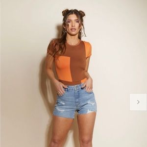 Rue21 Curvy High-Rise Denim Shorts